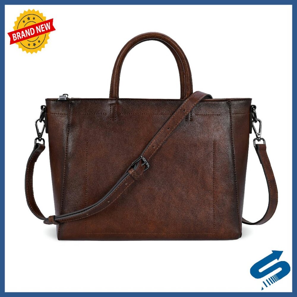 Large Genuine Leather Tote Bag Crossbody Shoulder Satchel Laptop Purse